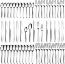 60-Pcs Silverware Set Service for 12 Premium Stainless Steel Flatware Set Inc