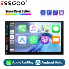 Single 1DIN Car Stereo Radio Bluetooth MP5 Player Apple CarPlay/Android Auto USB