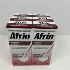  6 Afrin Original Nasal Congestion Relief Cold Allergy 30ml New Exp See Picture