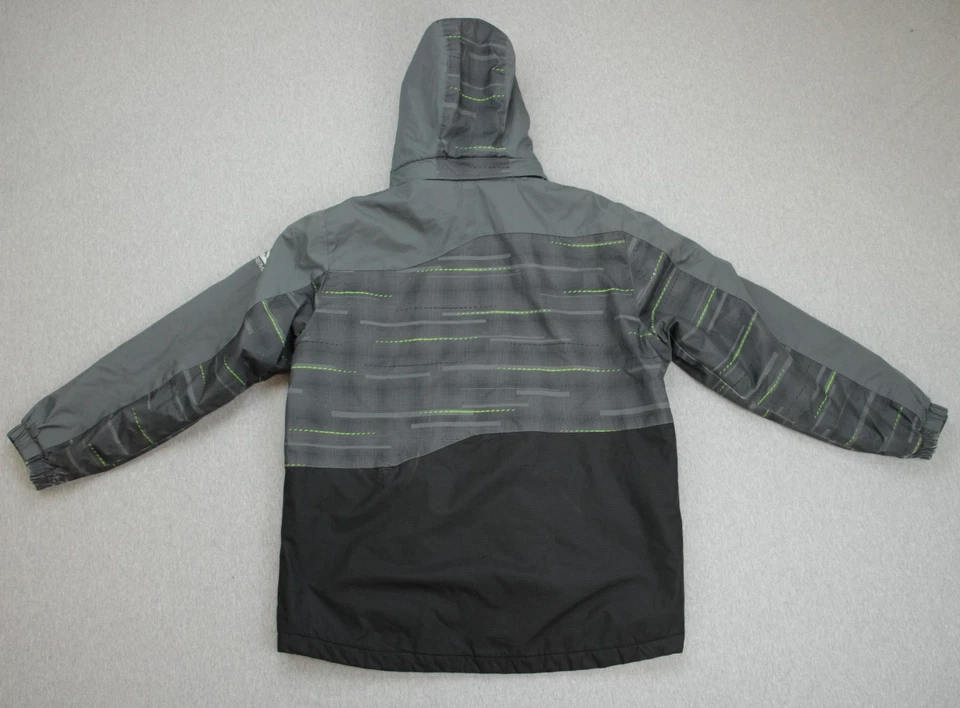 Free Country Jacket Boys L (14/16) Gray Hooded Sherpa Lined Full Zip - Image 2 of 4