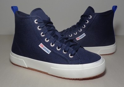 Superga Size 10 M / 2750 MID COTTON / Navy Blue / Sneakers New Women's Shoes
