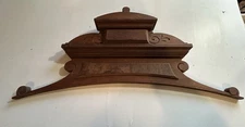 ANTIQUE BOWED FURNITURE TOPPER PEDIMENT BEAUTIFUL PIECE