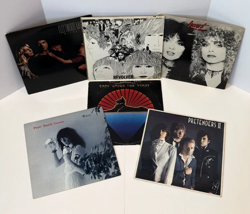 Classic Rock Vinyl LP Lot The Beatles Fleetwood Mac Jerry Garcia Band Heart
