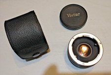 Vivitar 2X-21 Teleconverter Minolta MD MC Mount Lens Doubler w Case Caps Japan