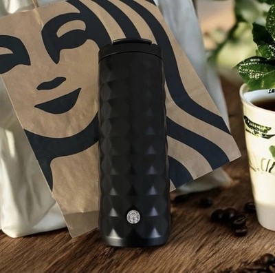 Starbucks Thermobecher 16oz Edelstahl Schwarz Matt Luxor Logo NEU