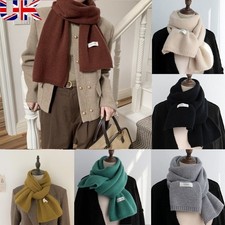 Winter Women Ladies Long Knit Scarf Warm Soft Solid Color Wool Shawl Wrap Woolen
