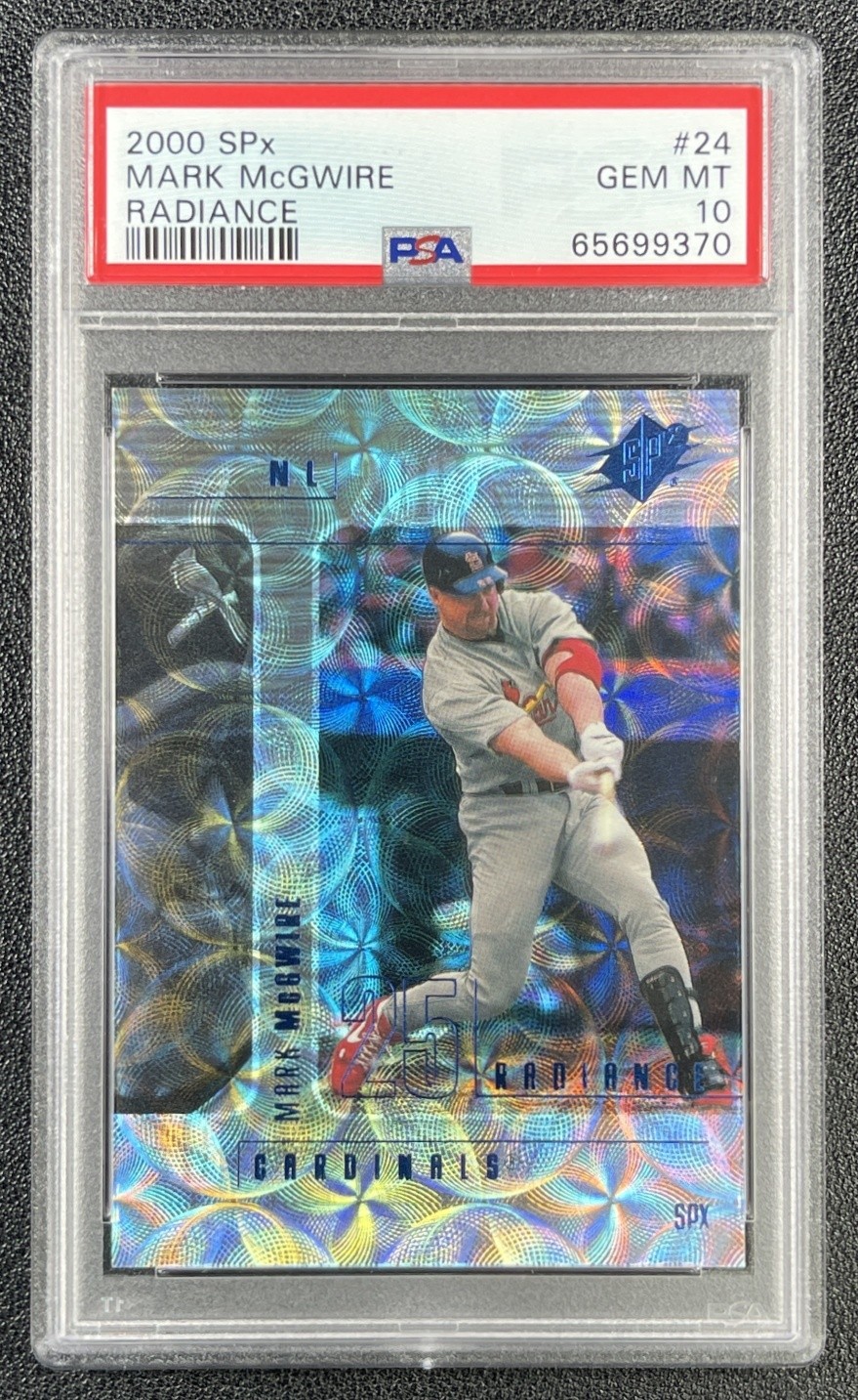 POP 2! MARK MCGWIRE PSA 10 2000 SPX #24 RADIANCE 30/100 CARDINALS