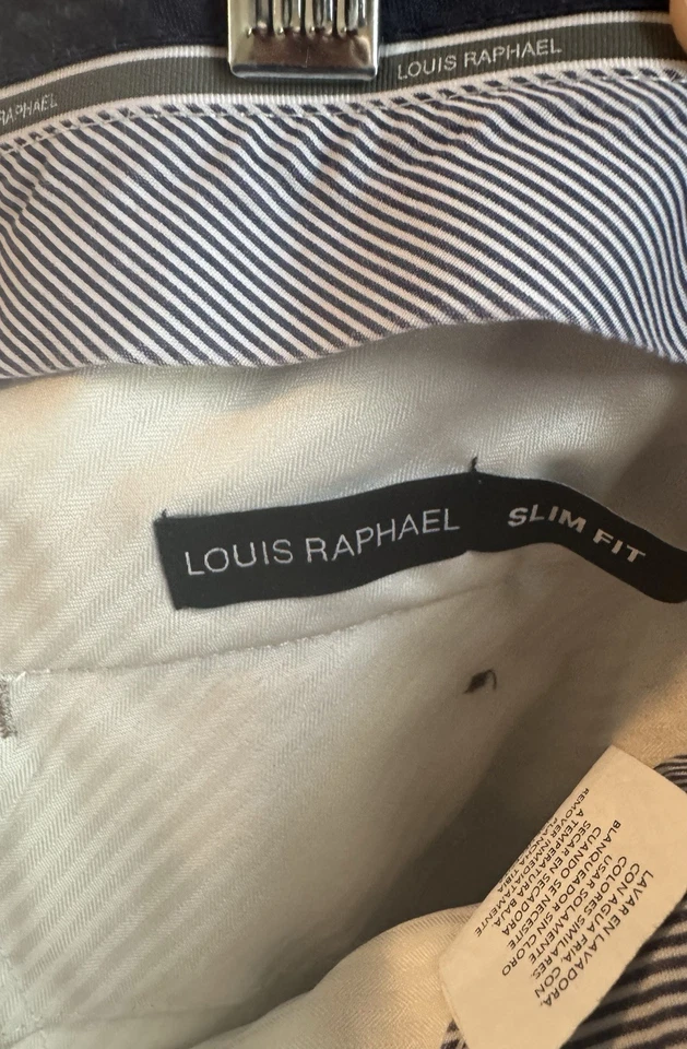 Louis Raphael Mens Straight Leg Comfort-Fit Pleated Cuffed Dress Pants 36 x 30 - Imagem 3 de 4