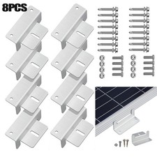 8 x Solar Panel Z Bracket Mounting with Stainless Fixings Caravan Roof motorhome