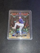 2025 Donruss Baseball Chase Dollaner #9 Unleashed Gold Cracked Ice /10 Rockies