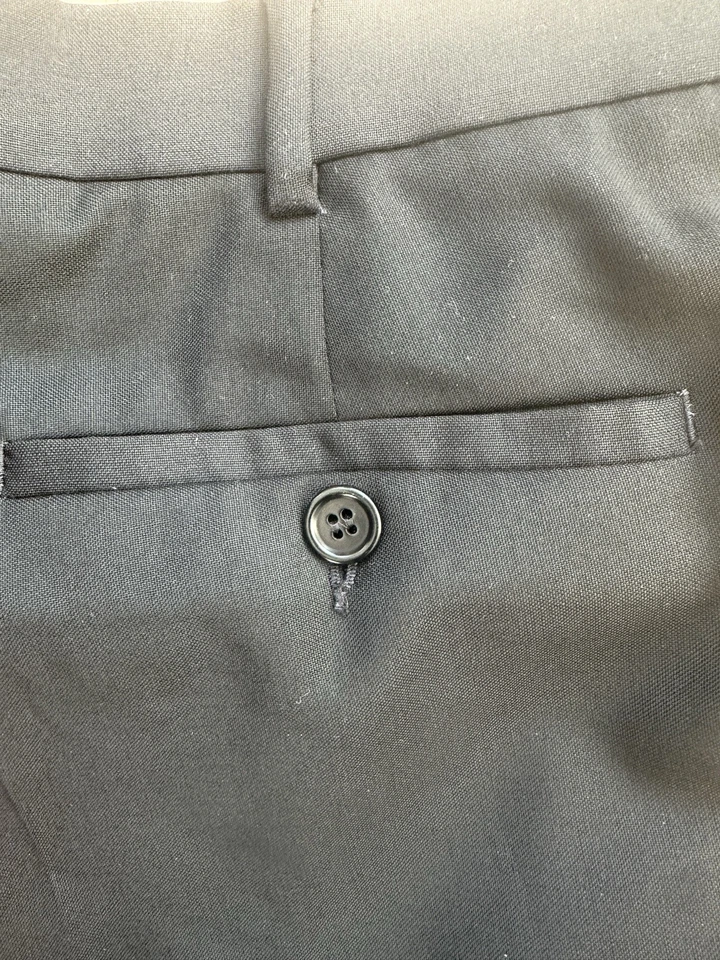 Pantalones de lana negros tallados para hombre talla 40. Perfecto para primavera verano otoño Foto 4 de 4