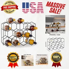 Elegant Countertop Wine Rack for 14 Bottles - No Assembly, Modern Design