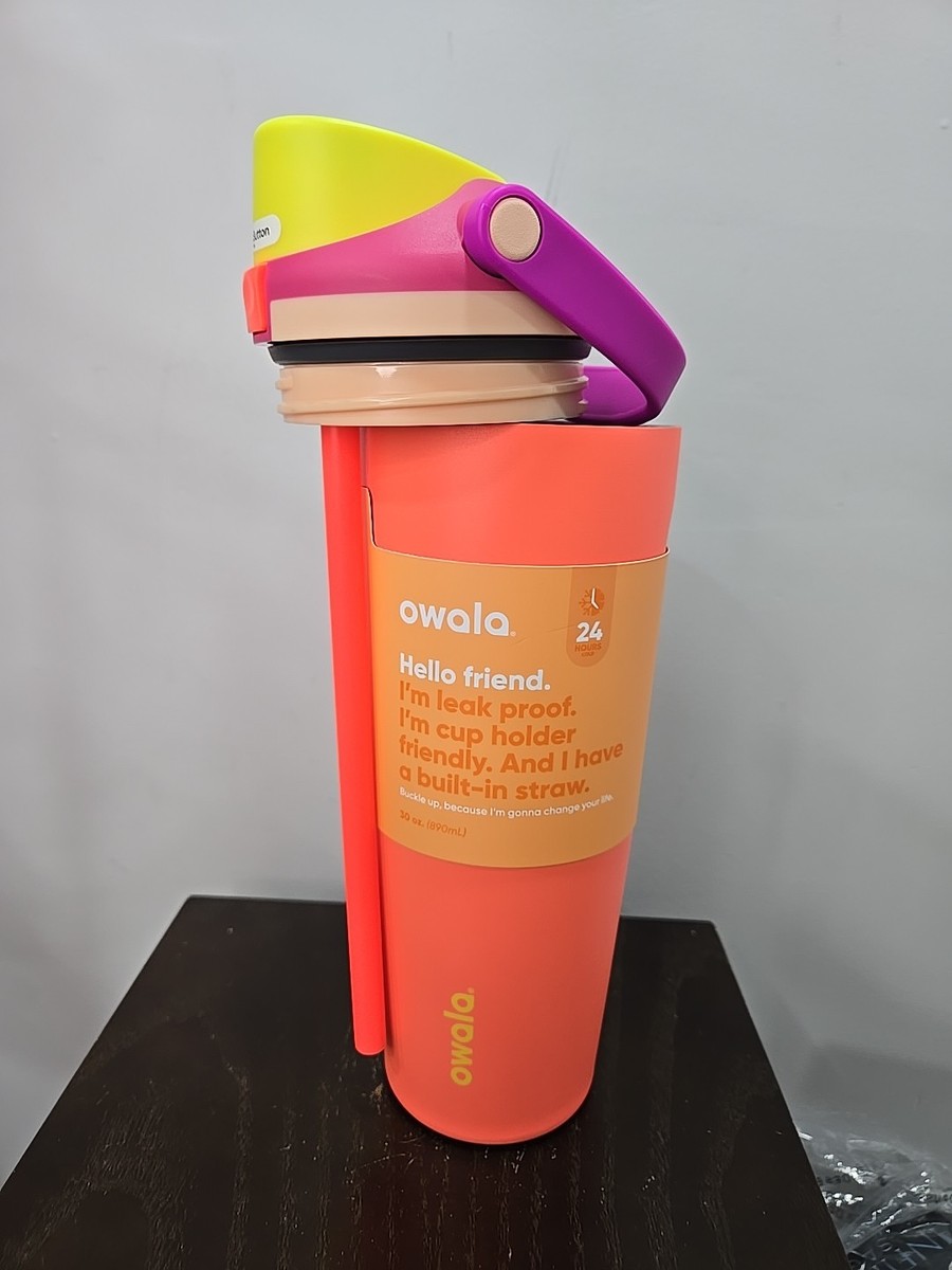 Shop Owala 30oz FreeSip Sway Stainless Steel Insulated Water Bottle In Orange/tan - Fast Shipping & Easy Returns - City Beach United States