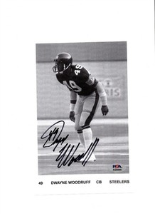 DWAYNE WOODRUFF Autographed 5x7 Print PSA/DNA STEELERS