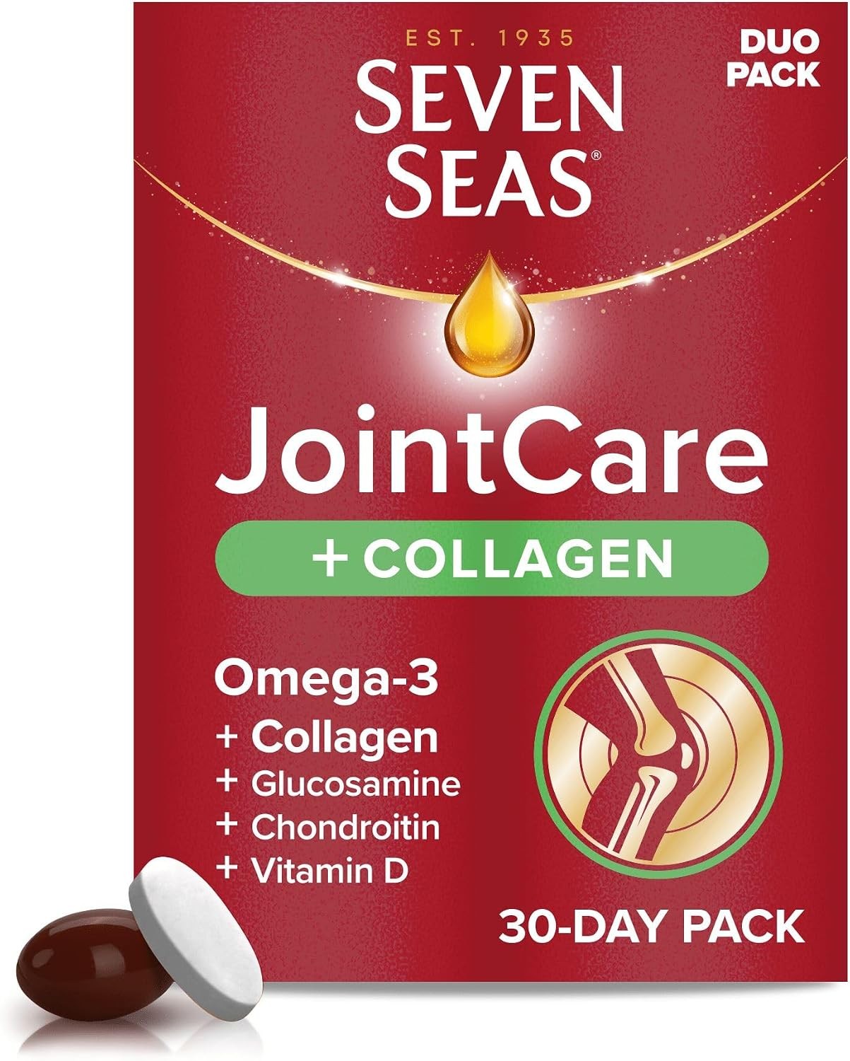 Seven Seas JointCare + Collagen with Omega-3 and Glucosamine, 30-Day Pack - Image 6