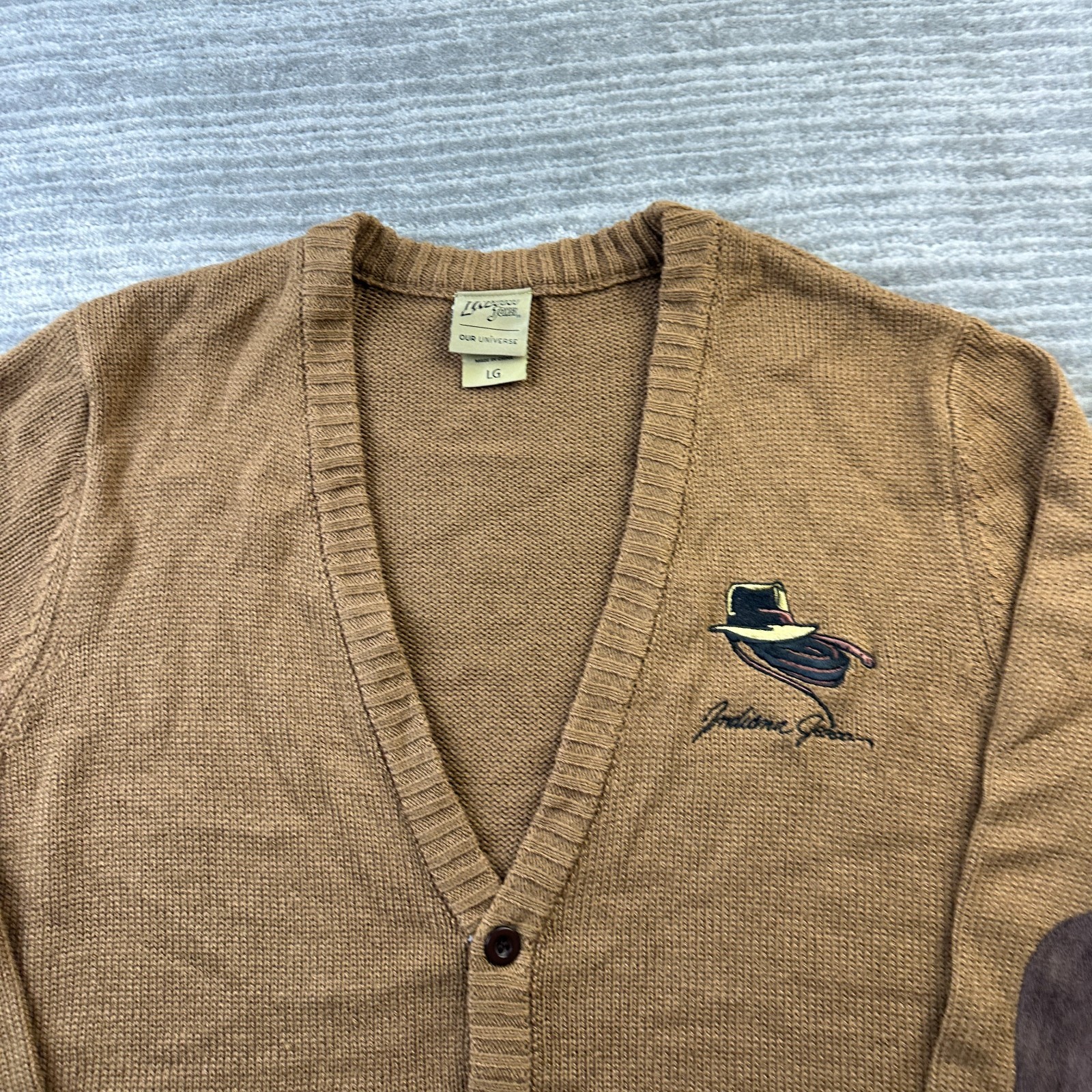 Her Universe Indiana Jones Sweater Mens Large Indiana Jones Disney Cardigan