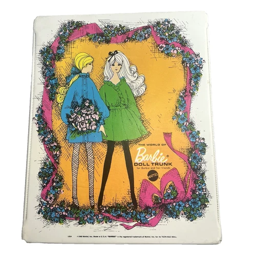 Vintage 1968 Mattel World of Barbie® Trunk/Wardrobe Double Case 1004 ~ VGC