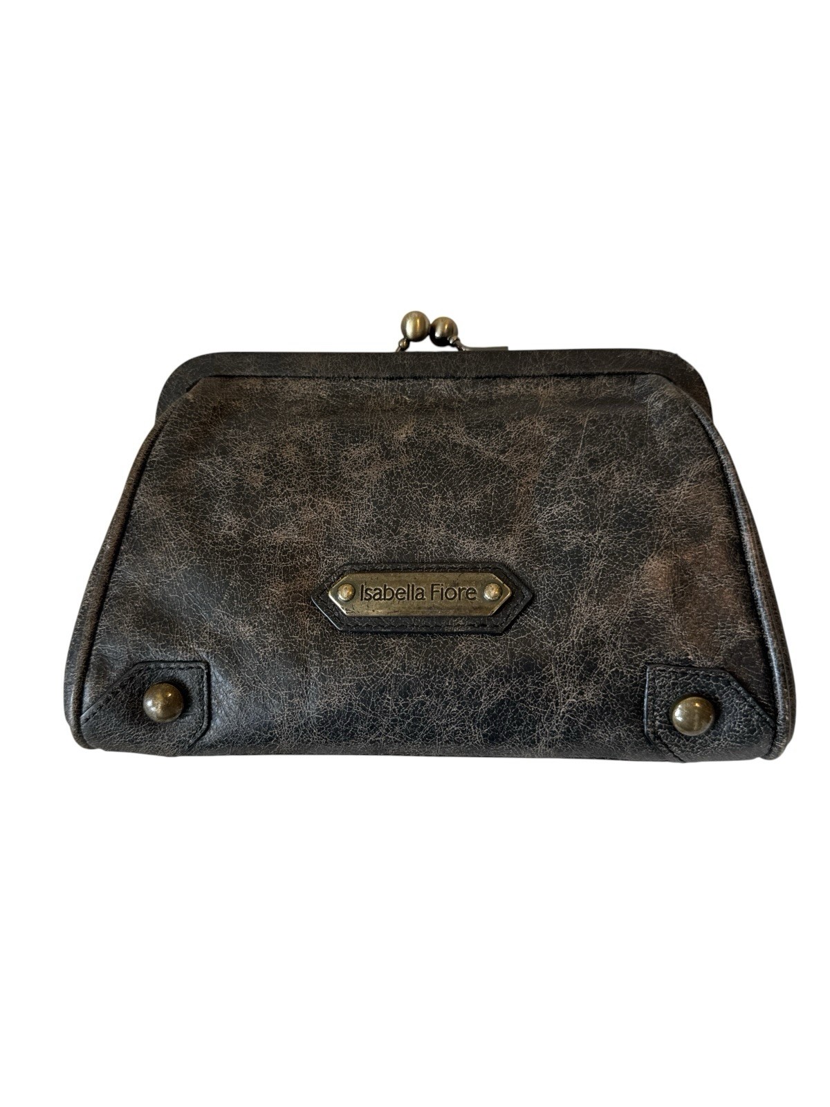 Isabella Fiore Vintage Y2K Skull and Roses Leather Crossbody Chain Bag image 5