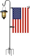 Garden Flag Stand, 36 Inch Pole Holder with One Clip and Two Spring Stoppers