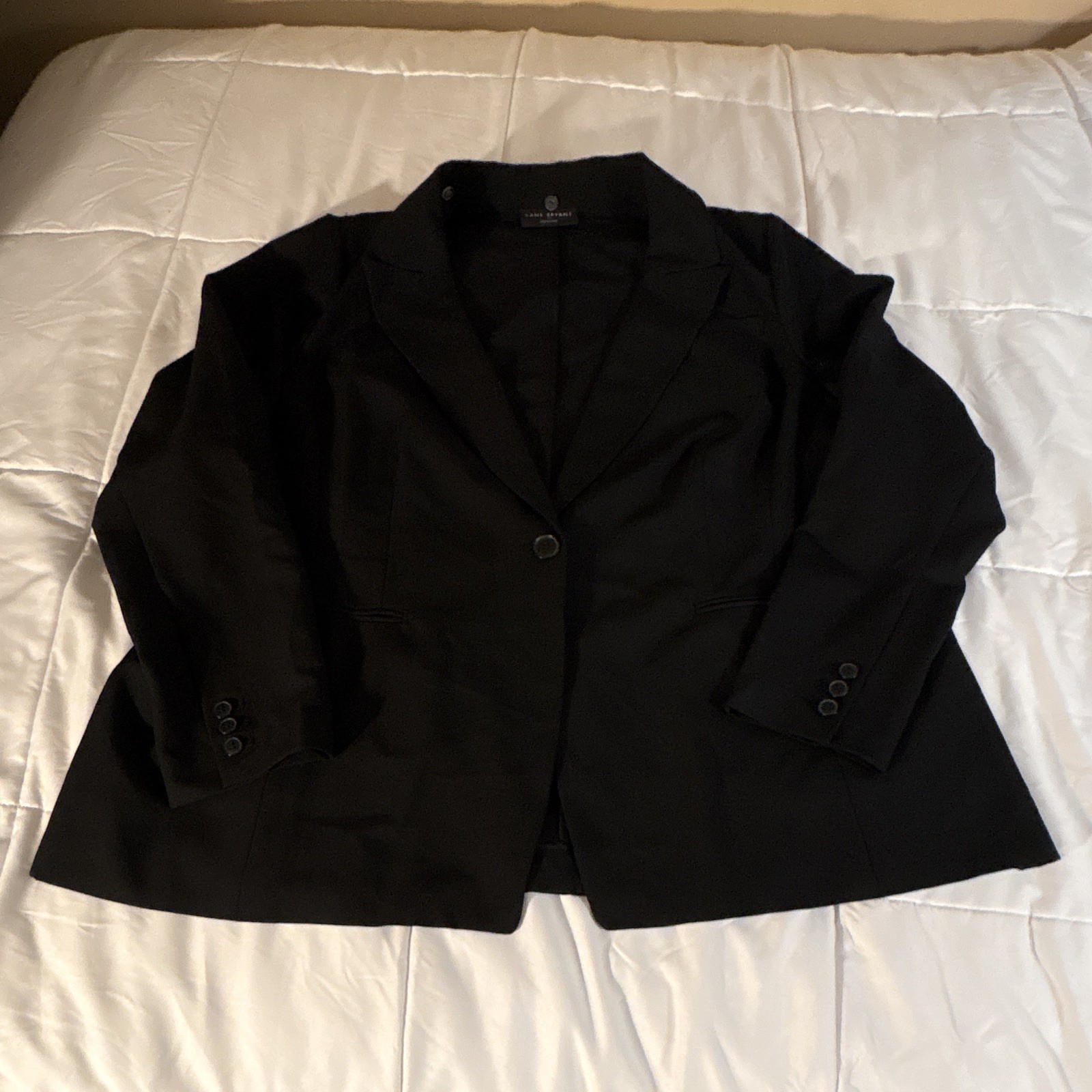 Lane Bryant Black Plus Size 22 Women's Single-Breasted Lined Notch Lapel Blazer