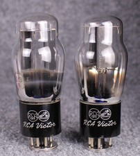  2 Matched RCA 5Y3 G Black Plate Rectifier Tubes  TEST STRONG 