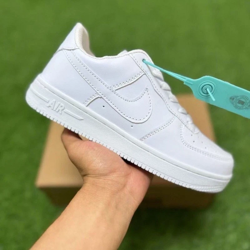 MENS WOMEN LEATHER SNEAKERS CASUAL TRAINERS AF1 WALKING RUNNING SPORTS-GYM-SHOES - Image 2 of 4