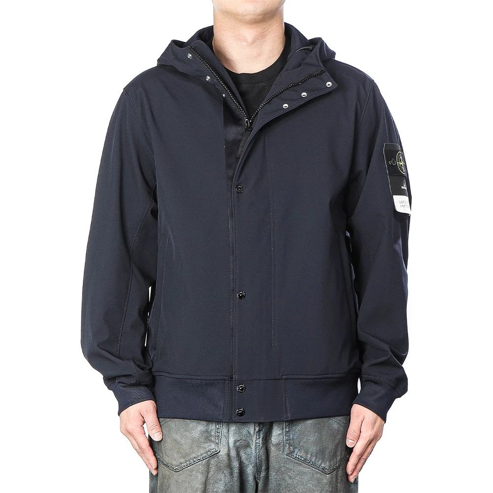 Giubbotto bomber uomo Stone Island con cappuccio 123849891
