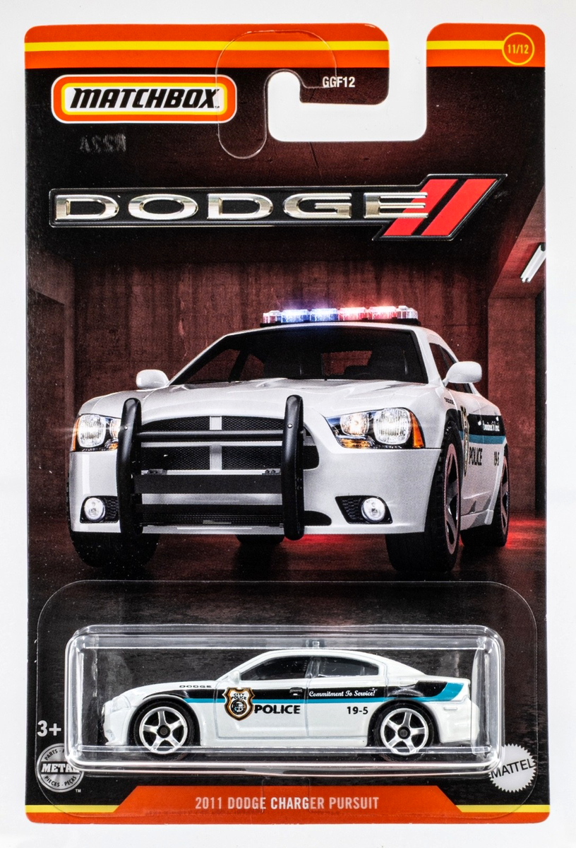 2022 Matchbox Dodge Series #11 2011 Dodge Charger Pursuit WHITE