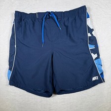 Nike Swim Men's Navy Blue Athletic Board Shorts Size Large