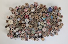 Vintage Wooden Sewing Thread Spools Lot 2 160  Coats  Clarks
