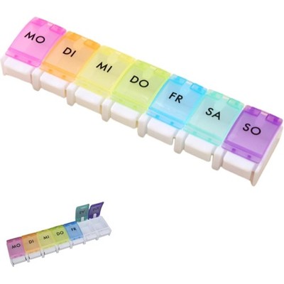Pill Box 7 Days, Medication Box 7 Days, Pill Box 7 Day Compartments, Easy to ...
