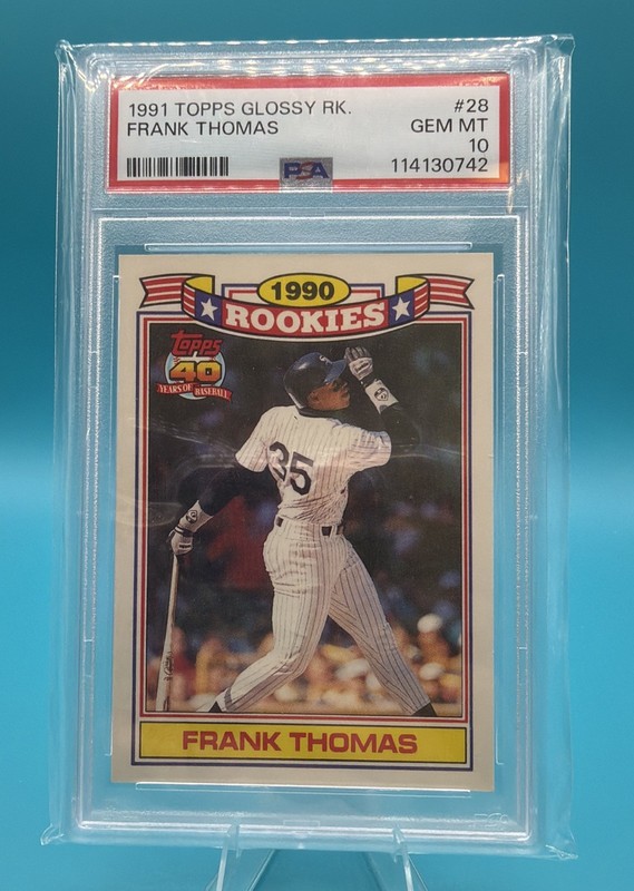 1991 Topps Glossy Rookies Frank Thomas #28 PSA graded GM MT 10