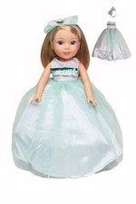 Teal Ball Gown Dress Fits 14.5" Wellie Wisher American Girl Doll Clothing