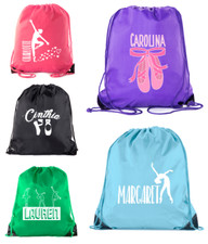 Custom Dance Bags Ballet Drawstring Backpacks Personalized Dance Bags for Girls