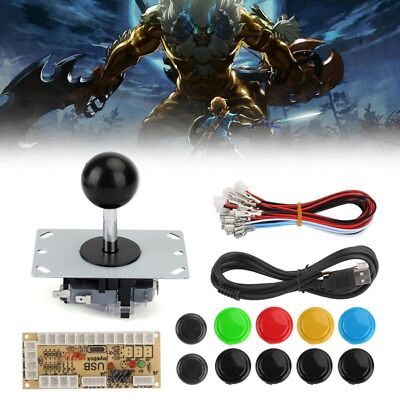Arcade Joystick DIY Set 0 Delay Arcade USB Encoder To PC + Push Buttons Kits B9