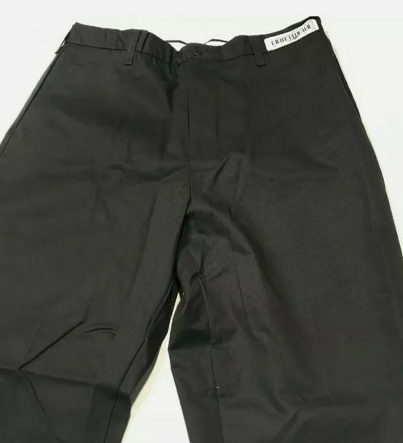 Cintas Mens Work Dress Pants 94535 Comfort Flex Flat Front Black 36x30