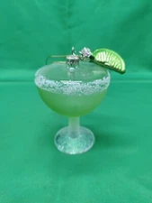 Green Margarita Christmas Ornament Glass Lime Tequila Bar Y
