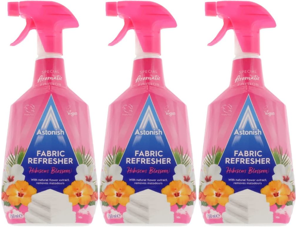 Astonish Fabric Refresher Hibiscus Blossom Scent 750ml x 3 eBay