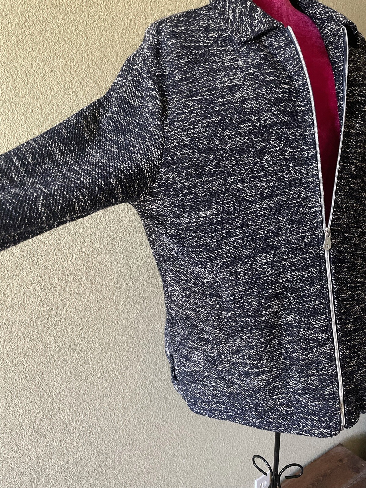 Zara Basic Womens Zip Front Jacket Coat Long Slee… - image 3