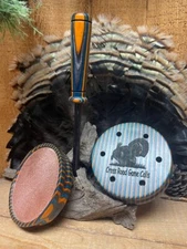 Easy Grip Charcoal / Blue / Orange Copper Friction Pot Turkey Call w/ Striker