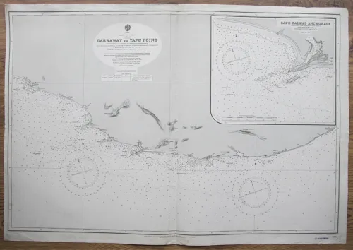 1914 africa west coast liberia garraway to tafu point admiralty chart map image 2