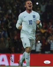 England Wayne Rooney Autographed Signed 8x10 EPL Photo JSA COA #6