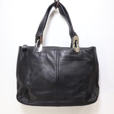 Vtg Liz Claiborne Leather Co Crossbody Handbag S Black Satchel Lined Handles