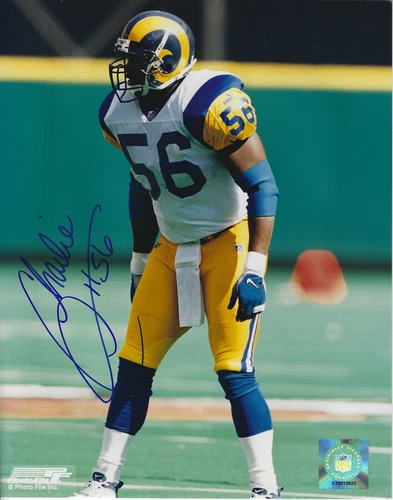 Signed 8x10 CHARLIE CLEMONS St Louis Rams Autographed photo - w/COA