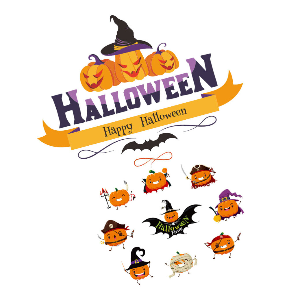 2 Sheets Ghost Window Sticker Halloween Stickers Festival Decorations