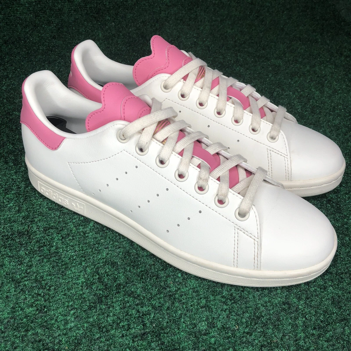 dok Productie bekken Adidas Stan Smith Tre-Tongue Womens Sz 9 Pink White Very Clean No Insoles |  eBay