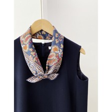 New Boutique 14Momme Twill Silk Scarf Necktie Hairband Print Square Scarf 53cm/