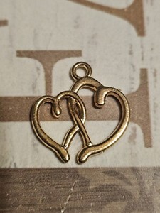 Authentic 24k Yellow Gold Plated Heart Charm Pendant