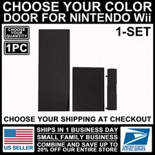 Black/White/Red Replacement Door Slot Cover Lid Set for Nintendo Wii Console