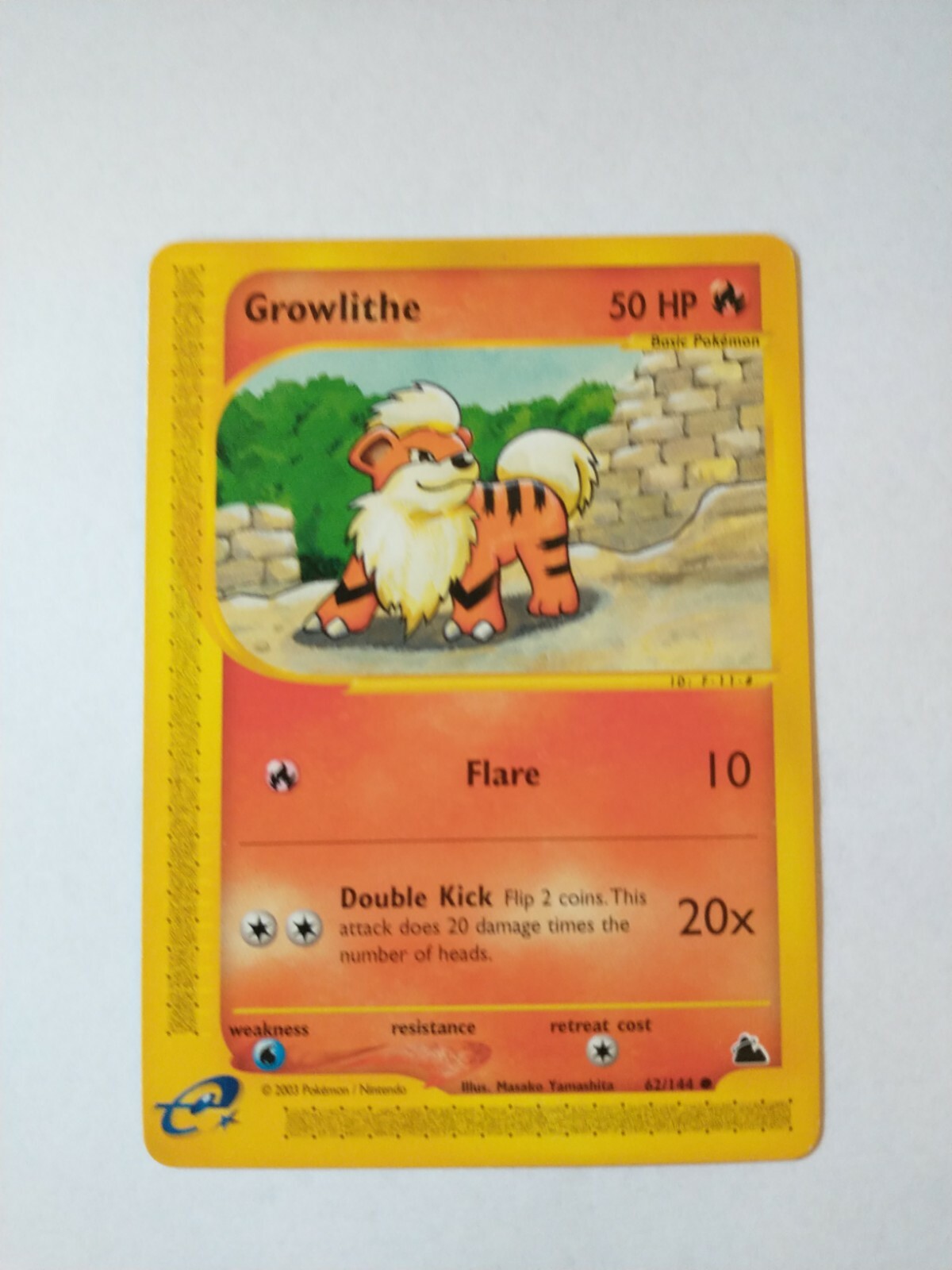 Growlithe 62/144 Skyridge Pokemon Card NM